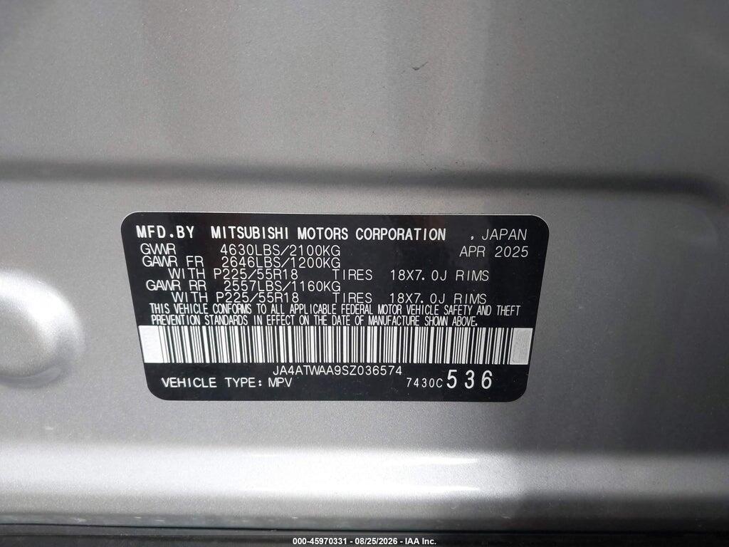 JA4ATWAA9SZ036574 2025 MITSUBISHI ECLIPSE CROSS photo no. 9
