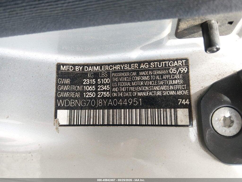 WDBNG70J8YA044951 2000 MERCEDES-BENZ S photo no. 9