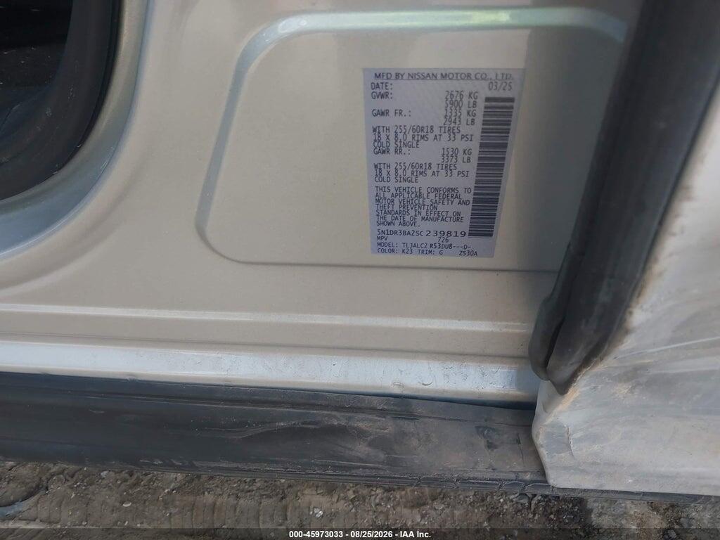 5N1DR3BA2SC239819 2025 NISSAN PATHFINDER photo no. 9