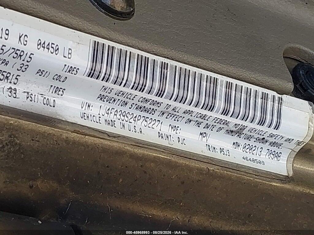 1J4FA39S24P752271 2004 JEEP WRANGLER photo no. 9