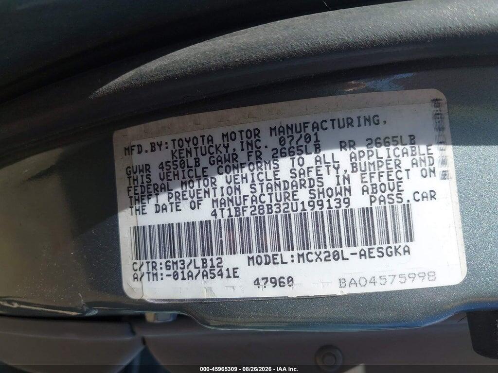 4T1BF28B32U199139 2002 TOYOTA AVALON photo no. 9