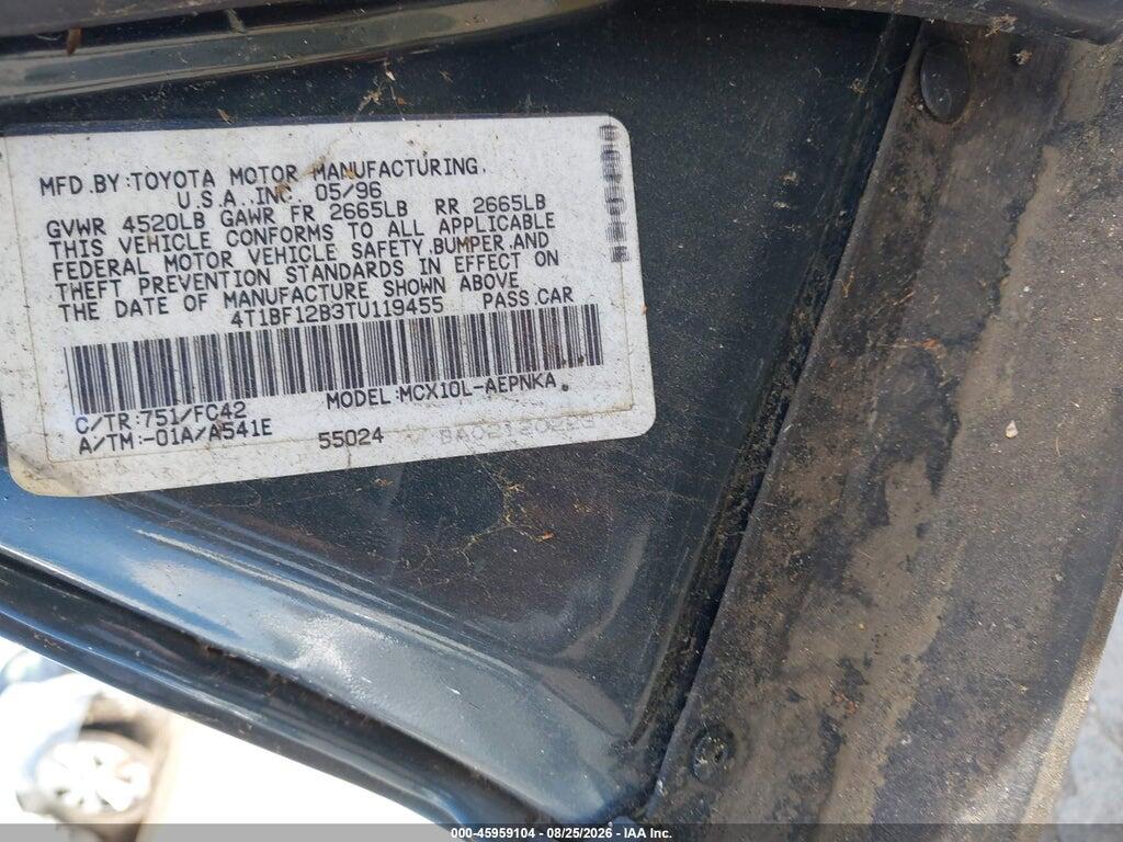 4T1BF12B3TU119455 1996 TOYOTA AVALON photo no. 9