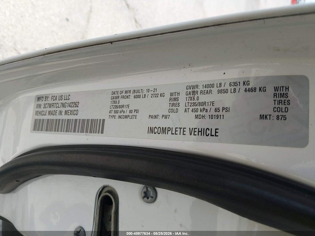 3C7WRTCL7NG142262 2022 RAM 3500 CHASSIS photo no. 8