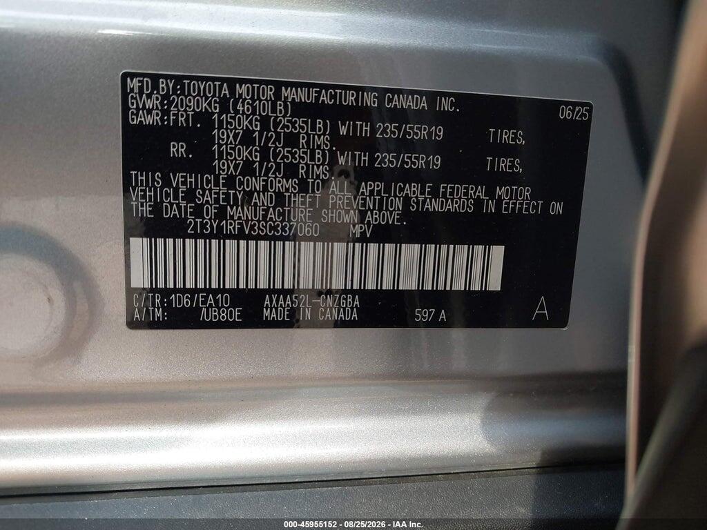 2T3Y1RFV3SC337060 2025 TOYOTA RAV4 photo no. 9