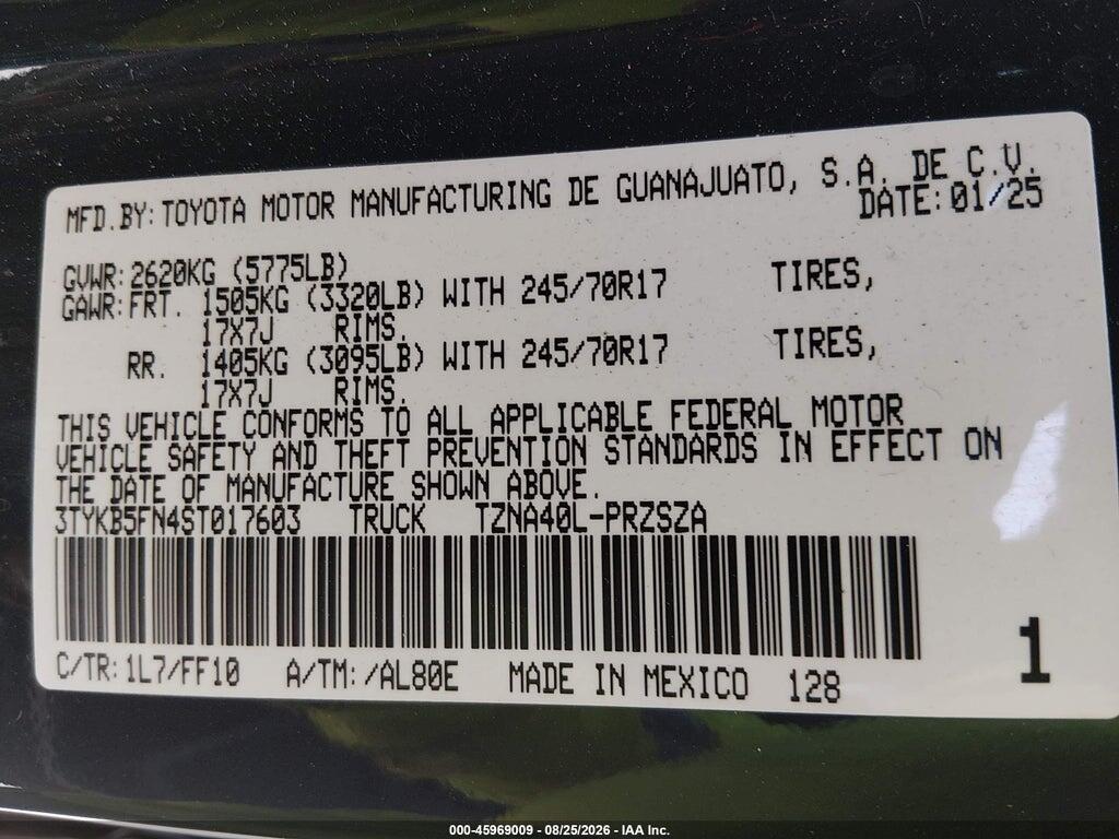 3TYKB5FN4ST017603 2025 TOYOTA TACOMA photo no. 9