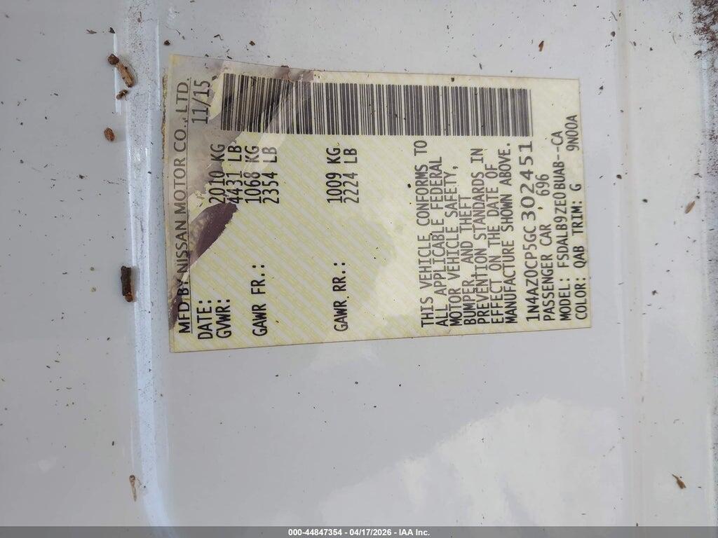 1N4AZ0CP5GC302451 2016 NISSAN LEAF photo no. 9