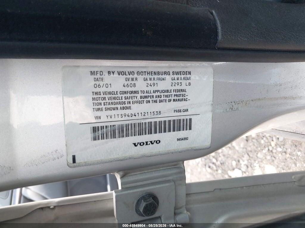 YV1TS94D411211538 2001 VOLVO S80 photo no. 9