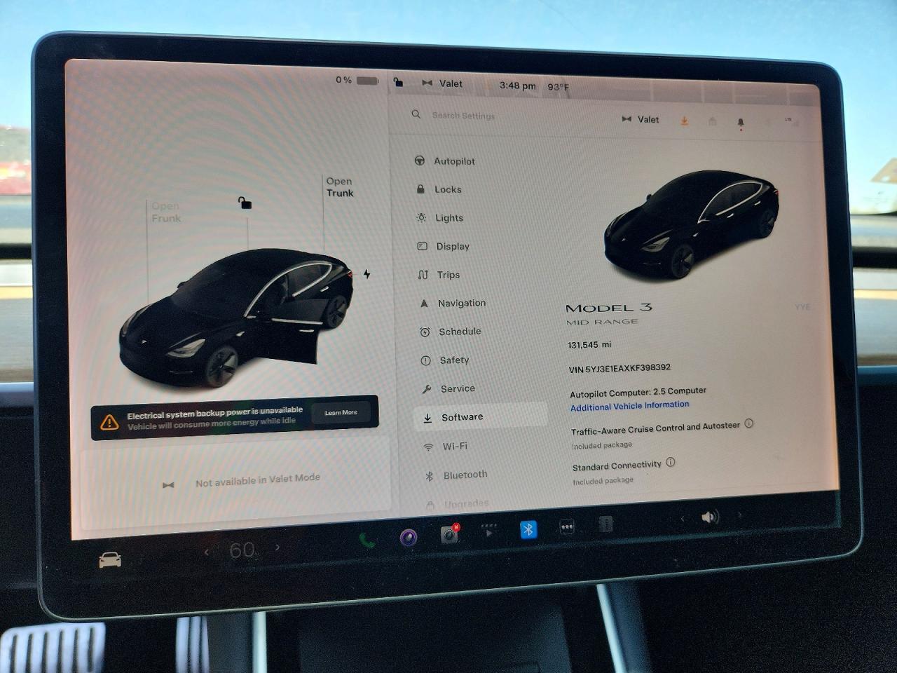 5YJ3E1EAXKF398392 2019 TESLA MODEL 3 photo no. 9