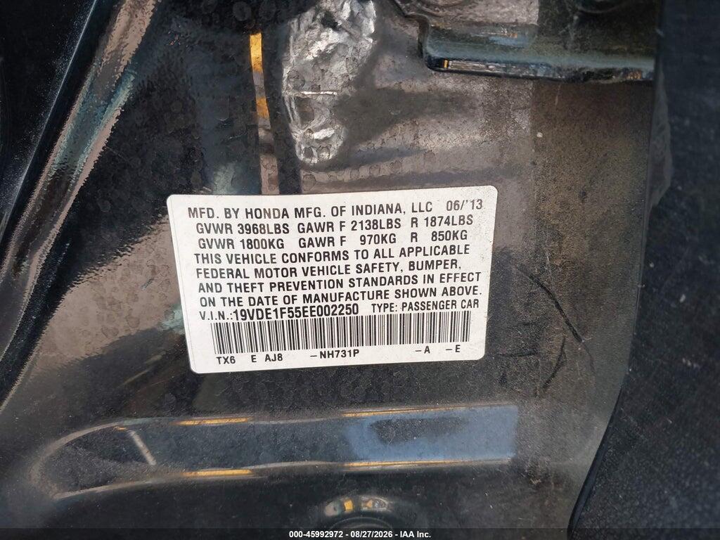 19VDE1F55EE002250 2014 ACURA ILX photo no. 9