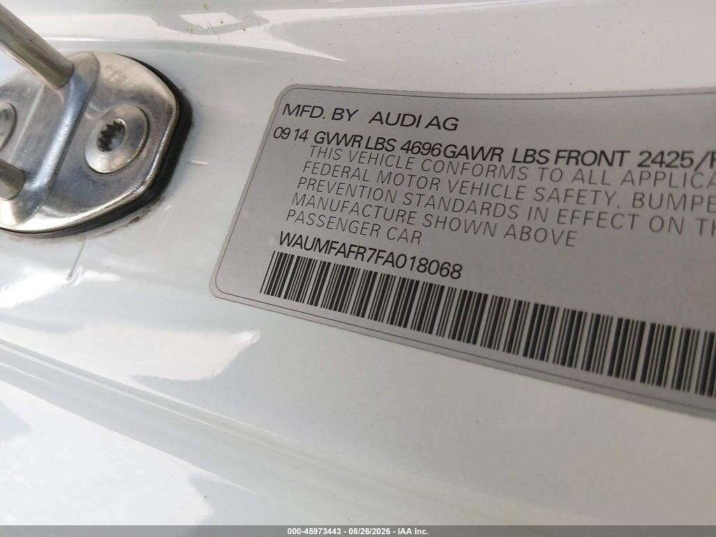 WAUMFAFR7FA018068 2015 AUDI A5 photo no. 9
