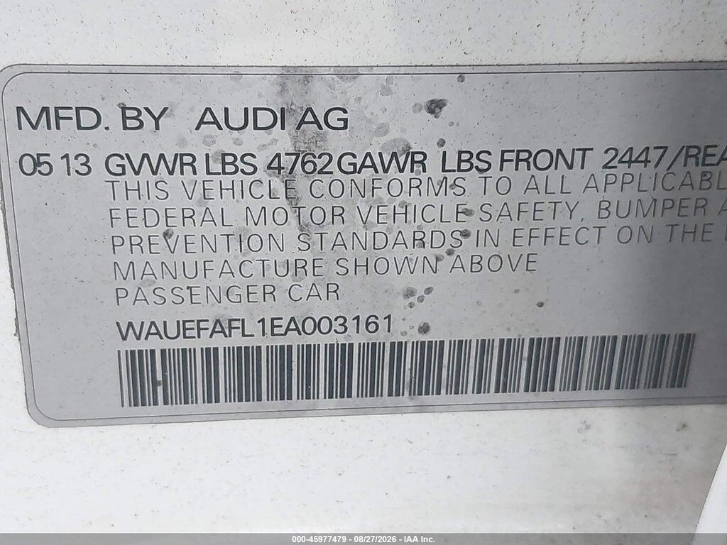 WAUEFAFL1EA003161 2014 AUDI A4 photo no. 9