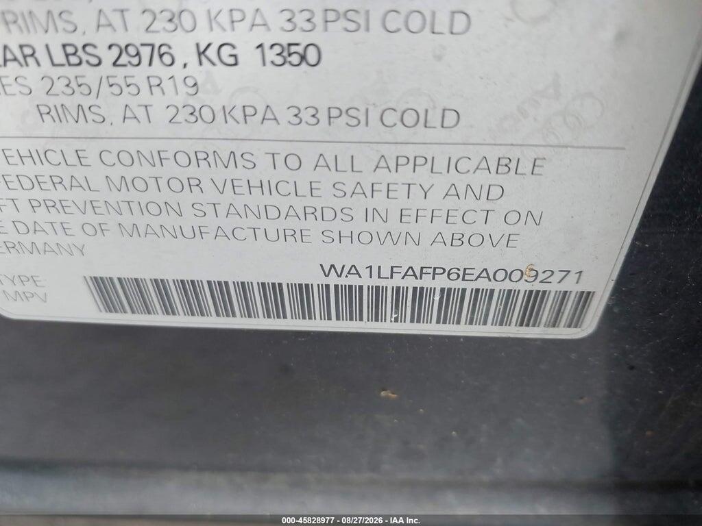 WA1LFAFP6EA009271 2014 AUDI Q5 photo no. 9