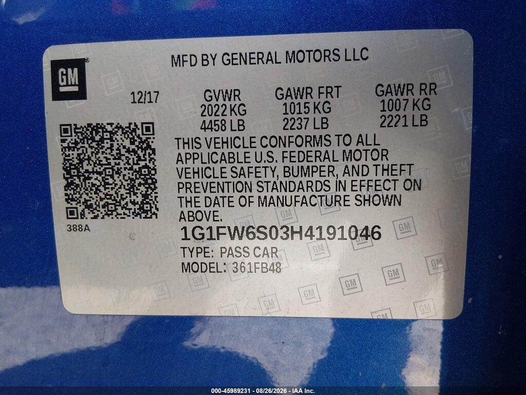 1G1FW6S03H4191046 2017 CHEVROLET BOLT EV photo no. 9