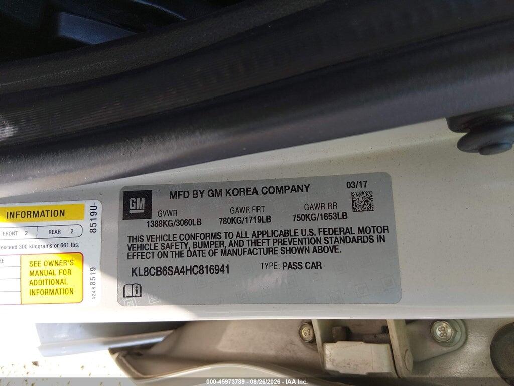 KL8CB6SA4HC816941 2017 CHEVROLET SPARK photo no. 9