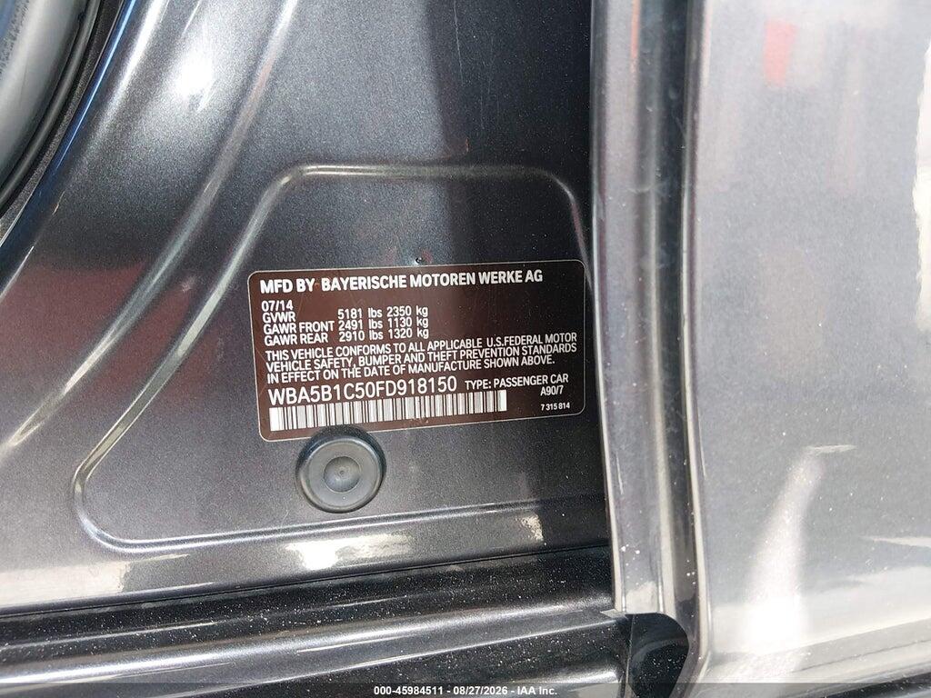 WBA5B1C50FD918150 2015 BMW 535I photo no. 9