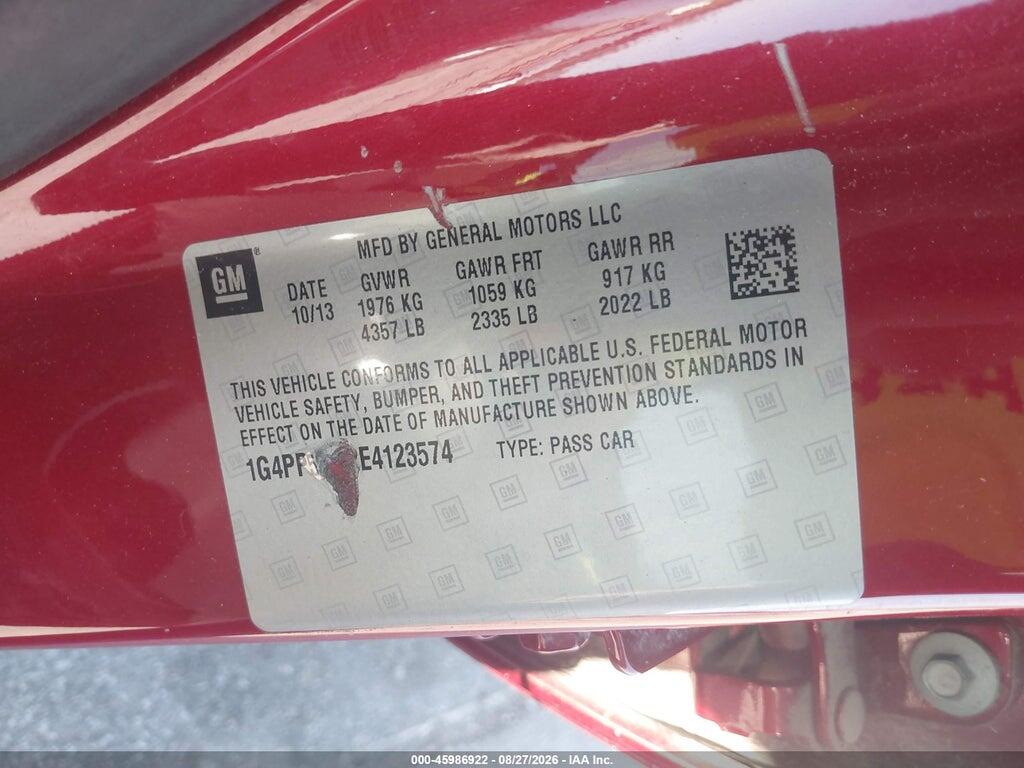1G4PP5SK2E4123574 2014 BUICK VERANO photo no. 9