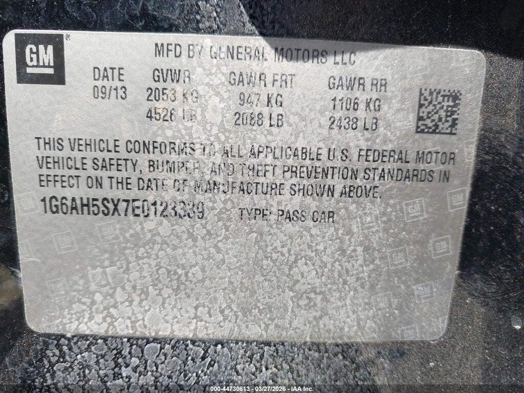 1G6AH5SX7E0123339 2014 CADILLAC ATS photo no. 9