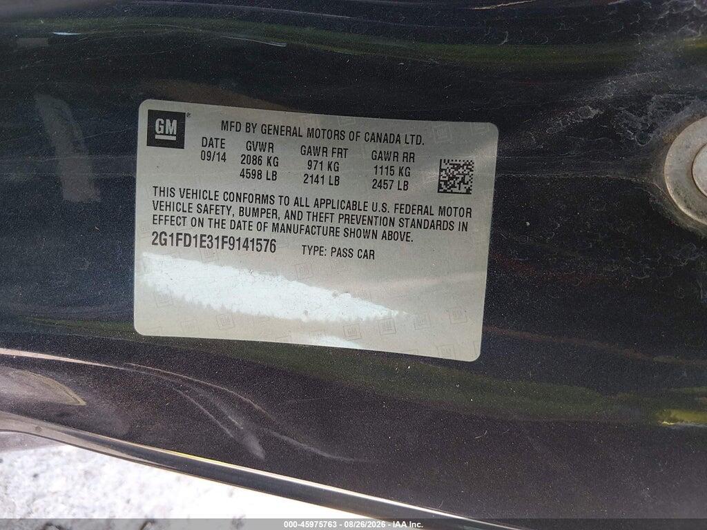 2G1FD1E31F9141576 2015 CHEVROLET CAMARO photo no. 9