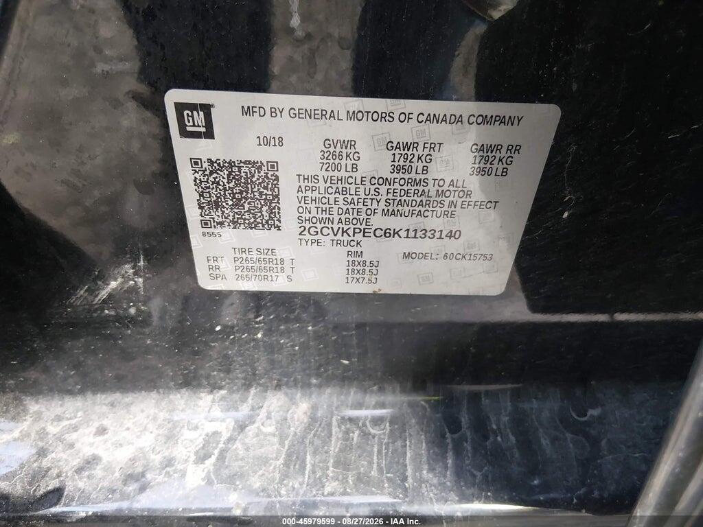 2GCVKPEC6K1133140 2019 CHEVROLET SILVERADO 1500 LD photo no. 9