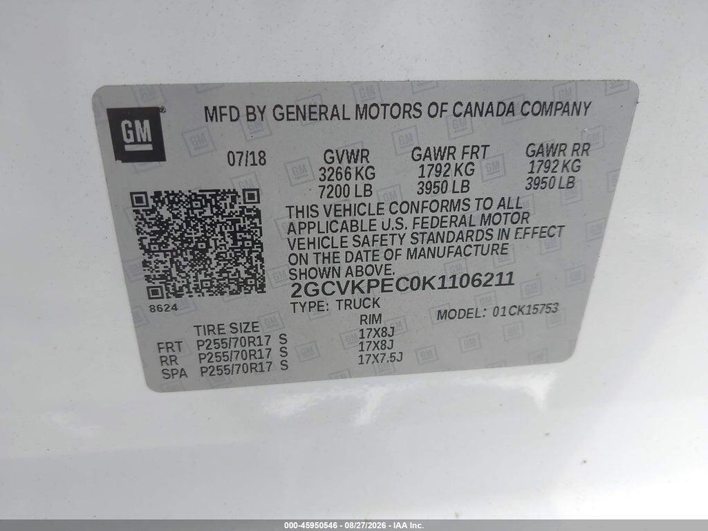 2GCVKPEC0K1106211 2019 CHEVROLET SILVERADO 1500 LD photo no. 9