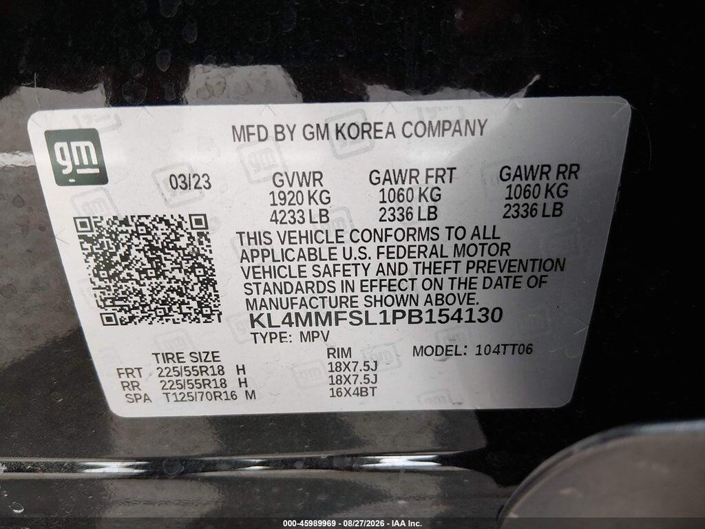 KL4MMFSL1PB154130 2023 BUICK ENCORE GX photo no. 9