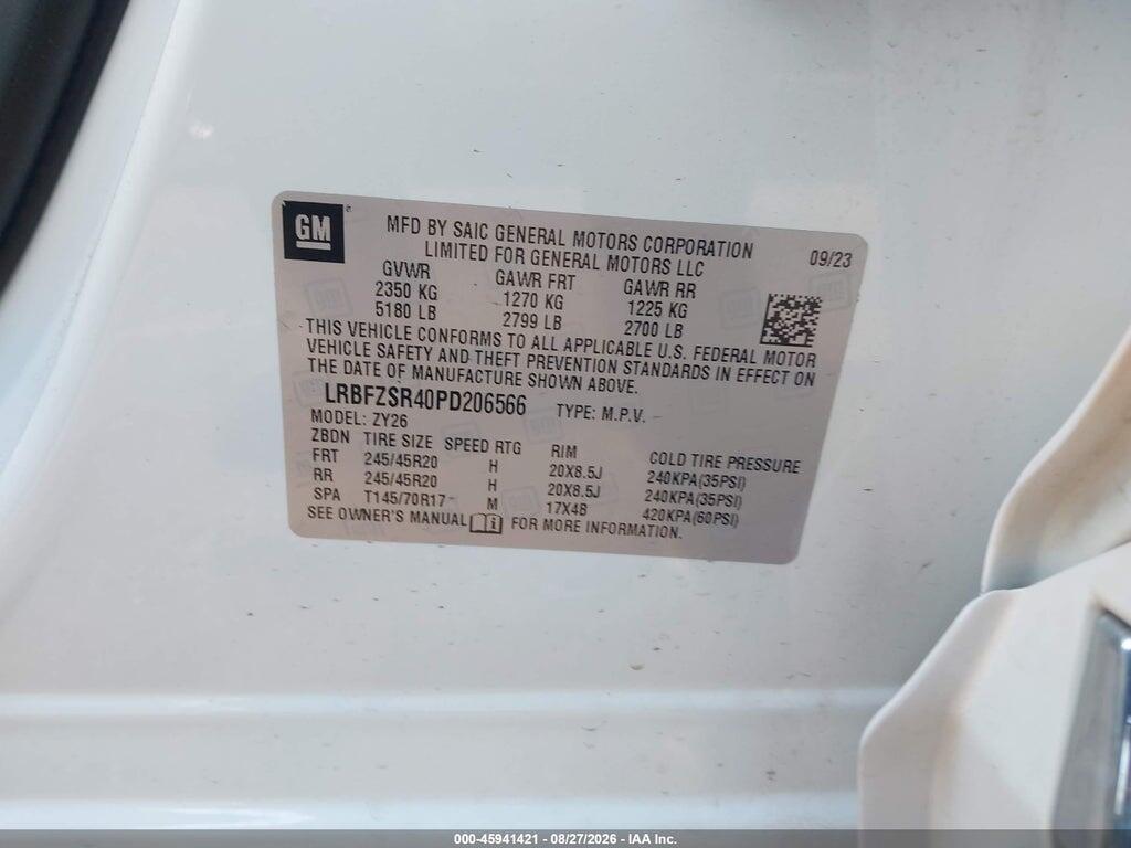 LRBFZSR40PD206566 2023 BUICK ENVISION photo no. 9