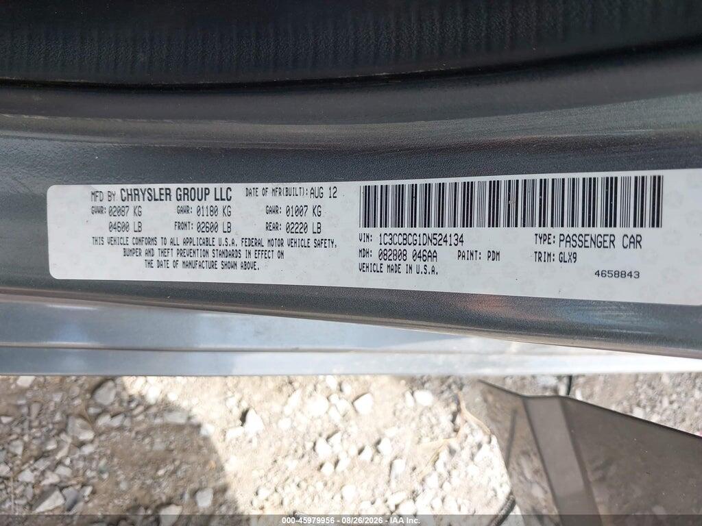 1C3CCBCG1DN524134 2013 CHRYSLER 200 photo no. 9