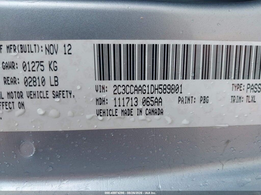 2C3CCAAG1DH589801 2013 CHRYSLER 300 photo no. 9