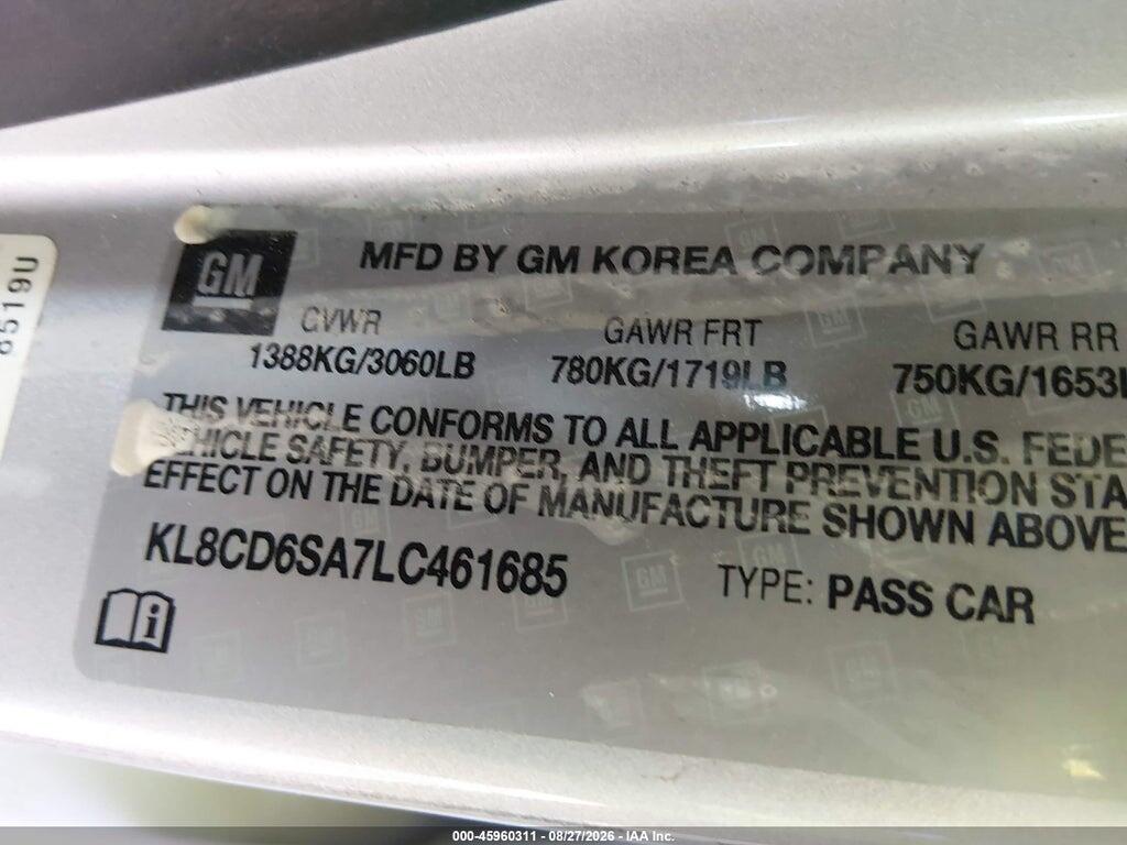 KL8CD6SA7LC461685 2020 CHEVROLET SPARK photo no. 9