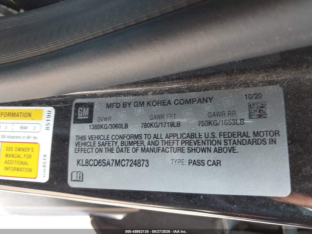 KL8CD6SA7MC724873 2021 CHEVROLET SPARK photo no. 9