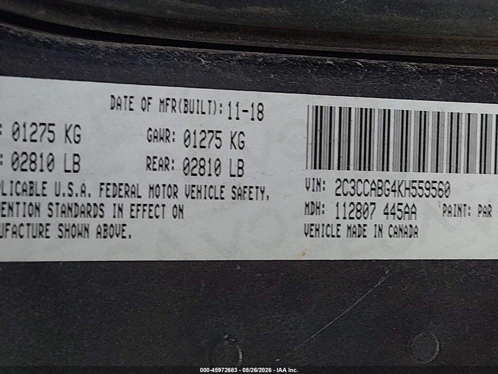 2C3CCABG4KH559560 2019 CHRYSLER 300 photo no. 9