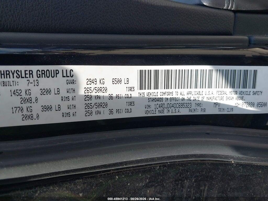 1C4RDJDG4DC695323 2013 DODGE DURANGO photo no. 9