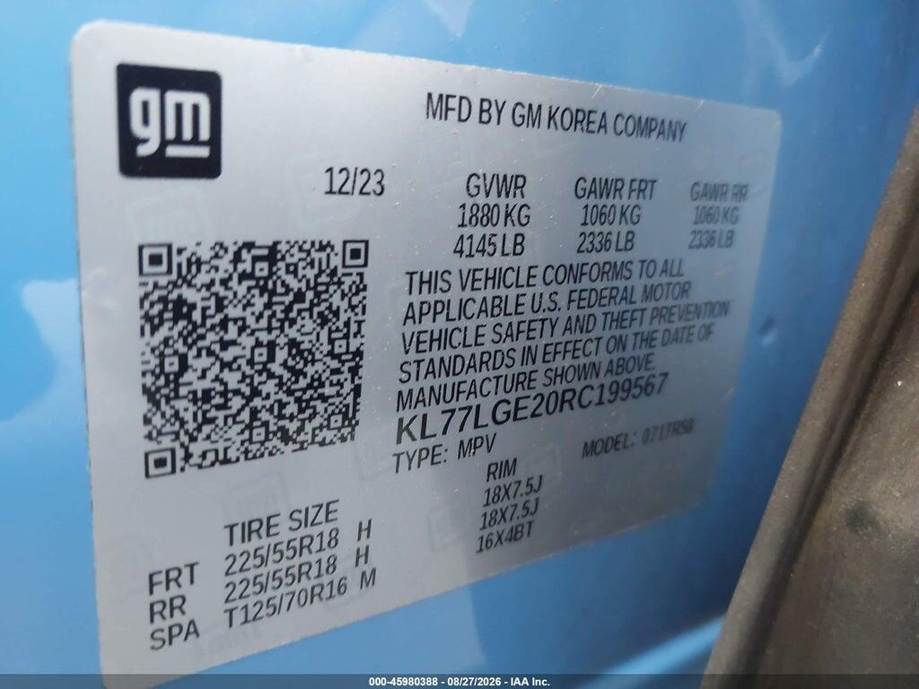 KL77LGE20RC199567 2024 CHEVROLET TRAX photo no. 9