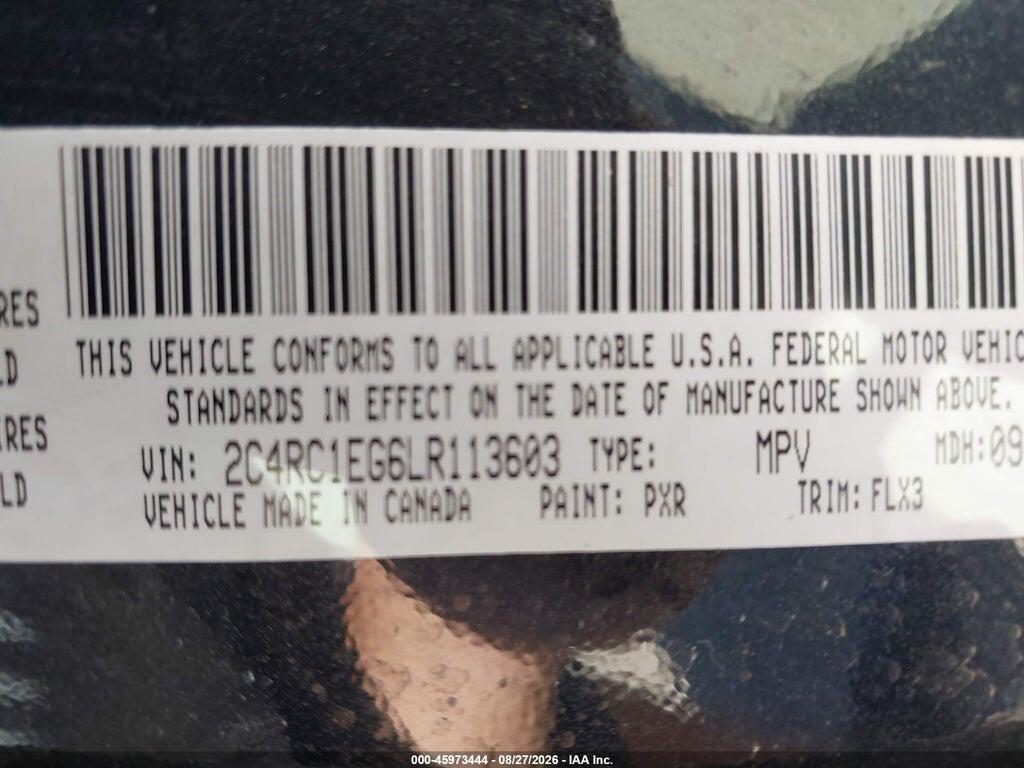 2C4RC1EG6LR113603 2020 CHRYSLER PACIFICA photo no. 9