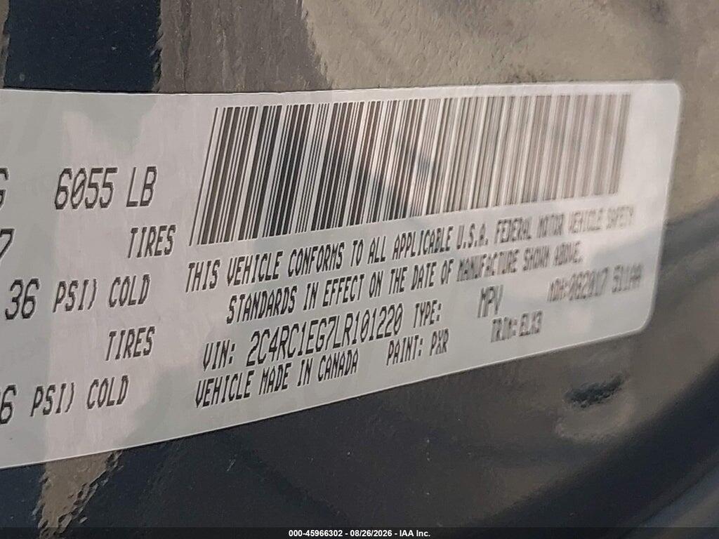 2C4RC1EG7LR101220 2020 CHRYSLER PACIFICA photo no. 9