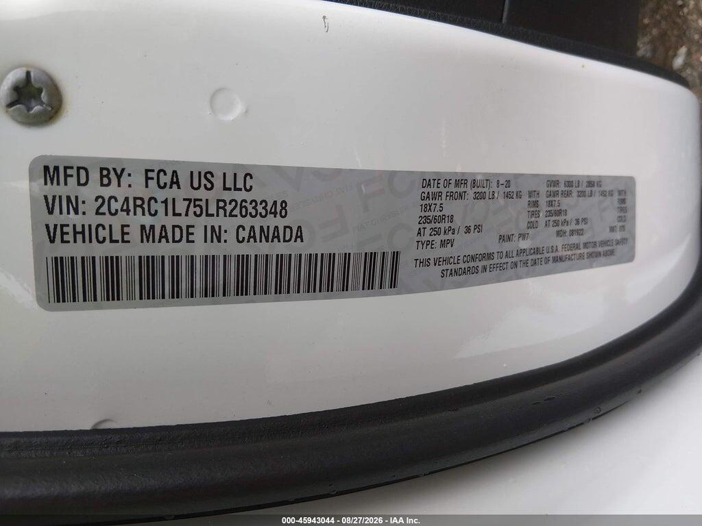 2C4RC1L75LR263348 2020 CHRYSLER PACIFICA HYBRID photo no. 9