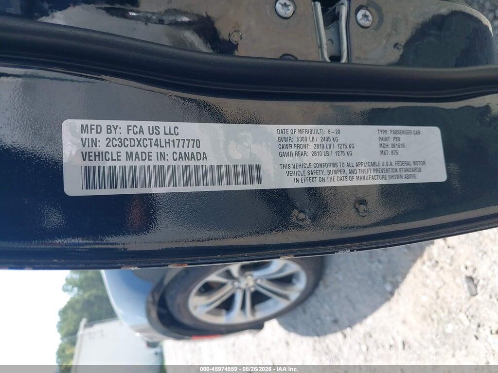 2C3CDXCT4LH177770 2020 DODGE CHARGER photo no. 9