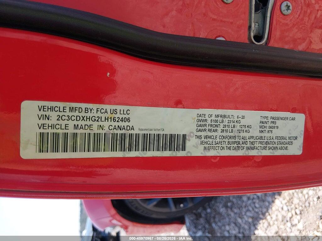 2C3CDXHG2LH162406 2020 DODGE CHARGER photo no. 9
