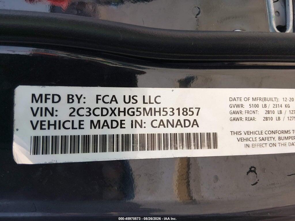 2C3CDXHG5MH531857 2021 DODGE CHARGER photo no. 9