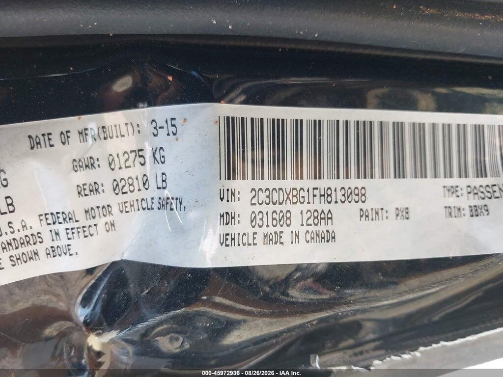 2C3CDXBG1FH813098 2015 DODGE CHARGER photo no. 9