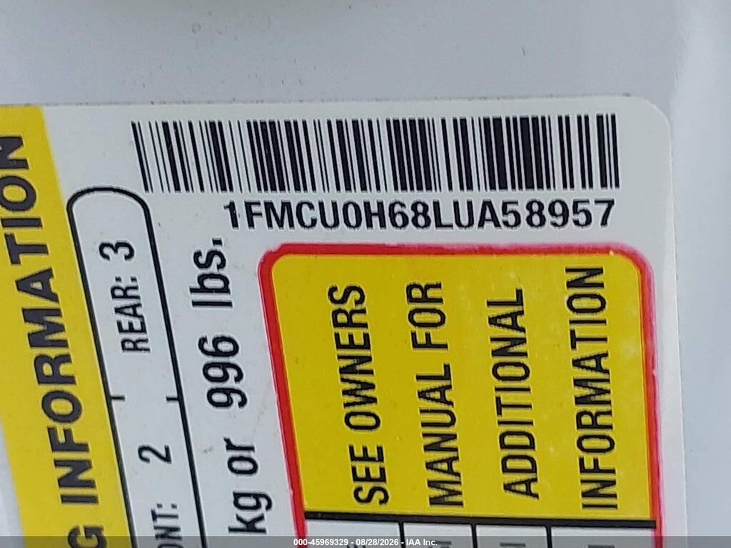 1FMCU0H68LUA58957 2020 FORD ESCAPE photo no. 9