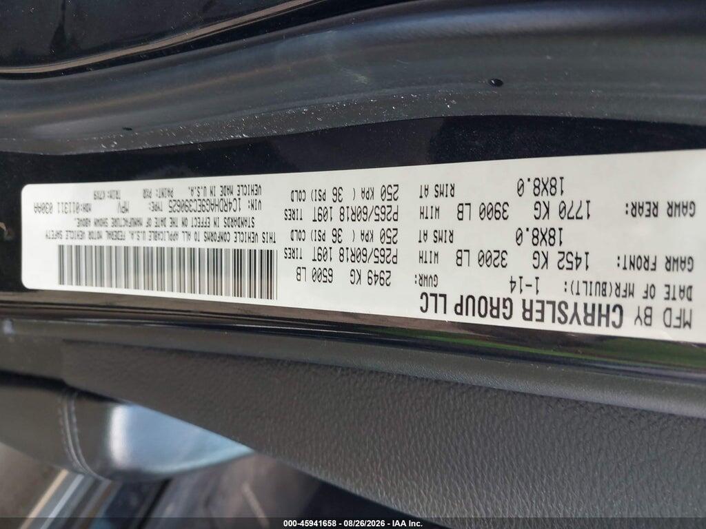 1C4RDHAG9EC390625 2014 DODGE DURANGO photo no. 9