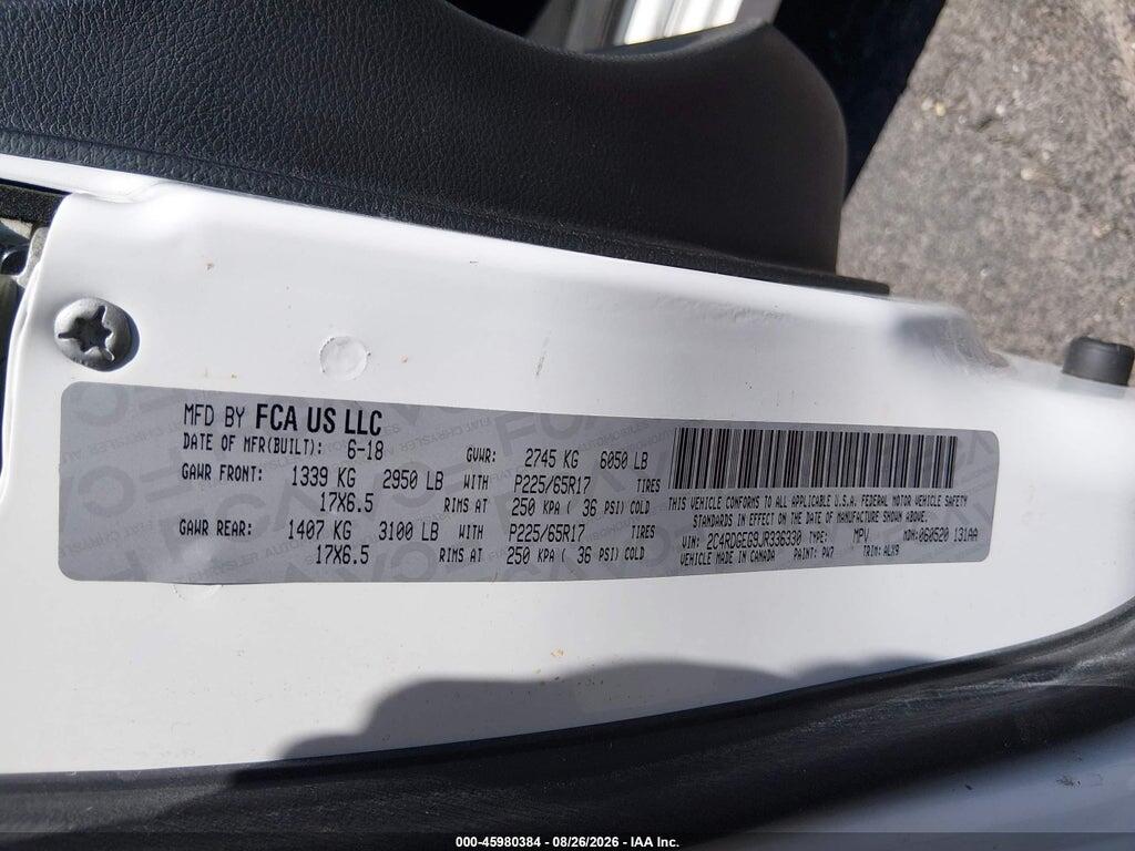 2C4RDGEG9JR336330 2018 DODGE GRAND CARAVAN photo no. 9