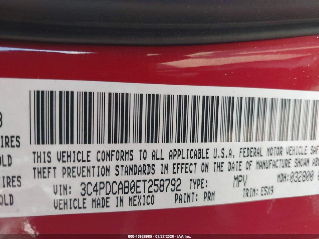 3C4PDCAB0ET258792 2014 DODGE JOURNEY photo no. 9