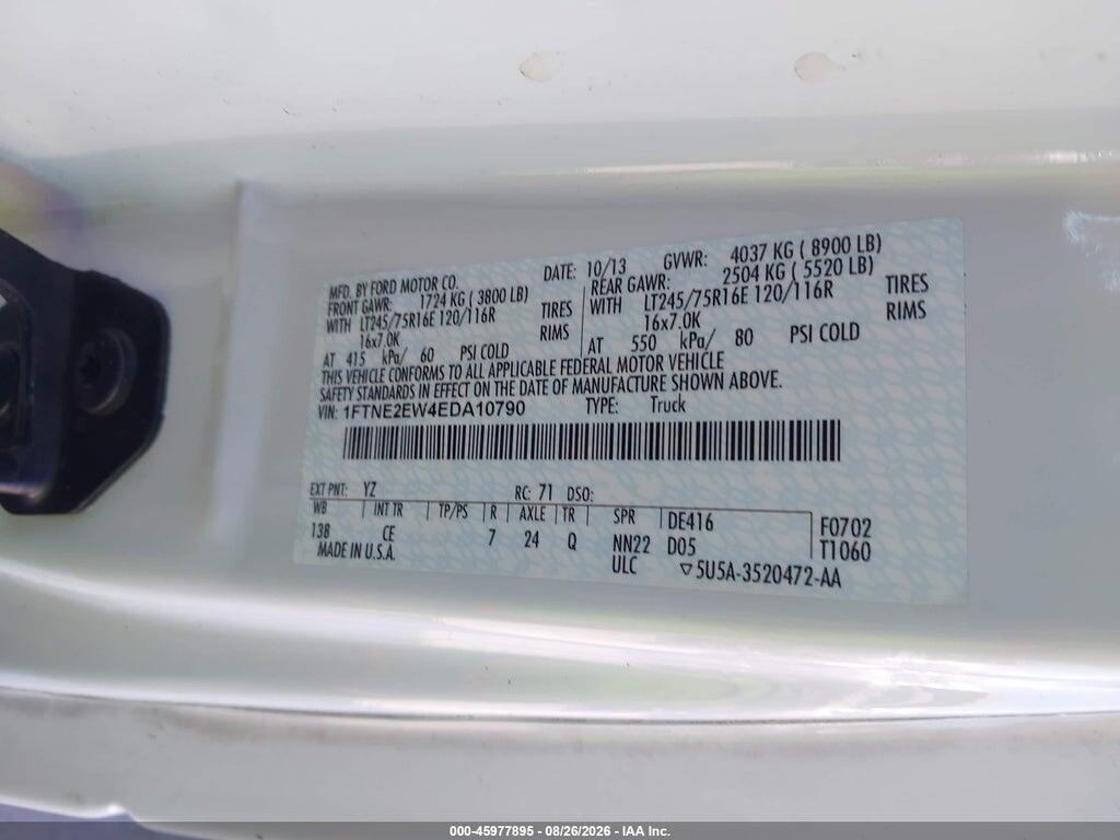1FTNE2EW4EDA10790 2014 FORD E-250 photo no. 4