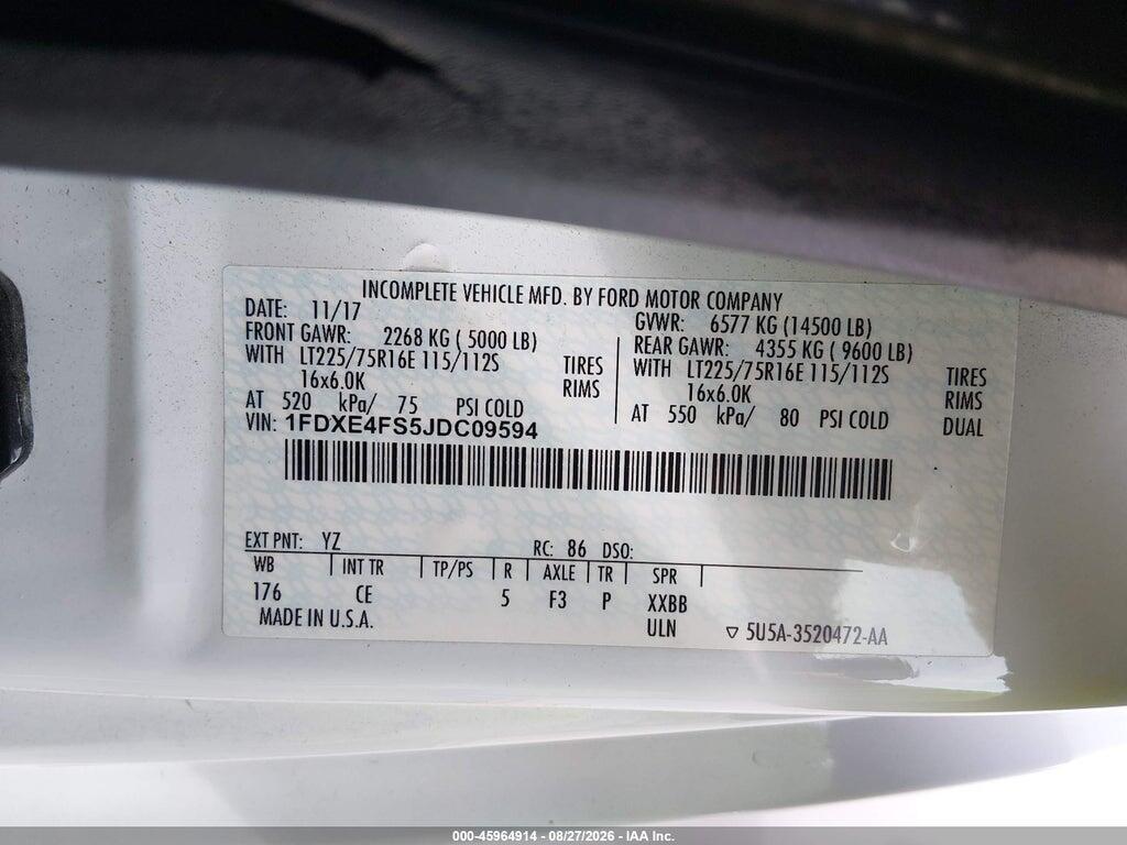 1FDXE4FS5JDC09594 2018 FORD E-450 CUTAWAY photo no. 8