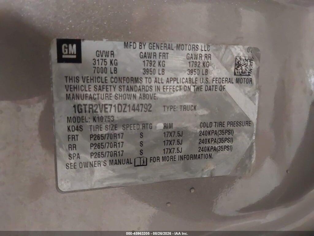 1GTR2VE71DZ144792 2013 GMC SIERRA 1500 photo no. 9