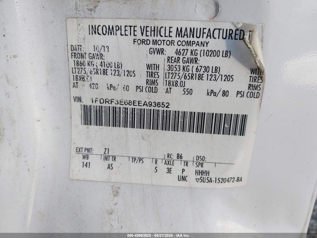1FDRF3E68EEA93652 2014 FORD F-350 CHASSIS photo no. 8