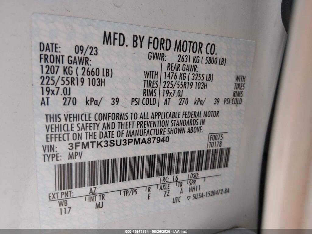 3FMTK3SU3PMA87940 2023 FORD MUSTANG MACH-E photo no. 9