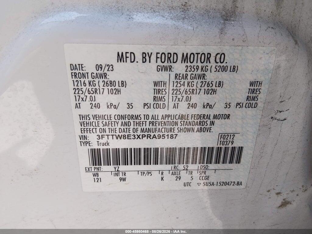 3FTTW8E3XPRA95187 2023 FORD MAVERICK photo no. 9